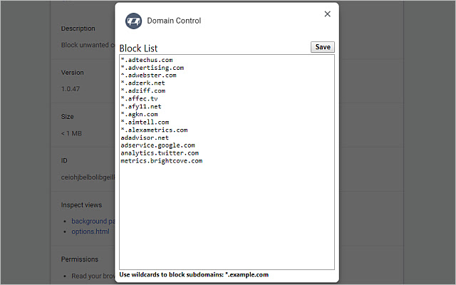 Domain Control chrome谷歌浏览器插件_扩展第2张截图