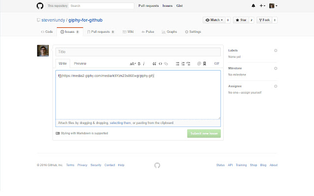 Giphy for GitHub chrome谷歌浏览器插件_扩展第2张截图