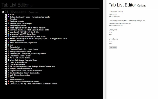 Tab List Editor chrome谷歌浏览器插件_扩展第1张截图