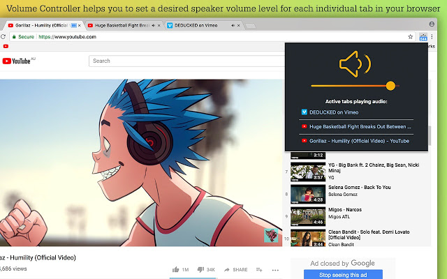 Audio Volume Controller chrome谷歌浏览器插件_扩展第1张截图