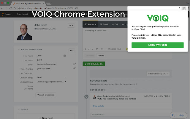 VOIQ for Hubspot chrome谷歌浏览器插件_扩展第2张截图