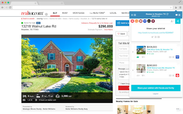 HomeAhead Wishlist - Find homes together chrome谷歌浏览器插件_扩展第3张截图