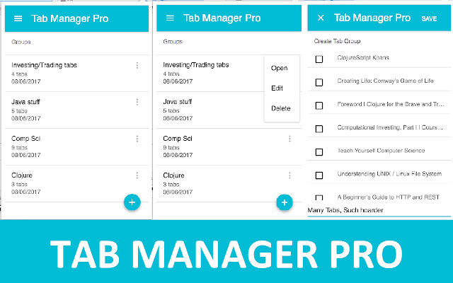 Tab Manager Pro chrome谷歌浏览器插件_扩展第1张截图