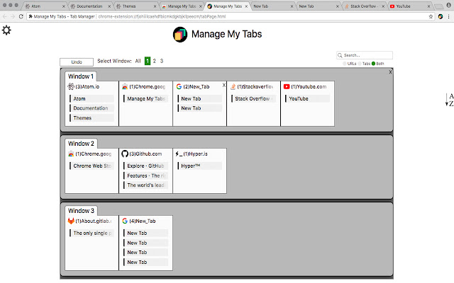 Manage My Tabs - Tab Manager chrome谷歌浏览器插件_扩展第1张截图