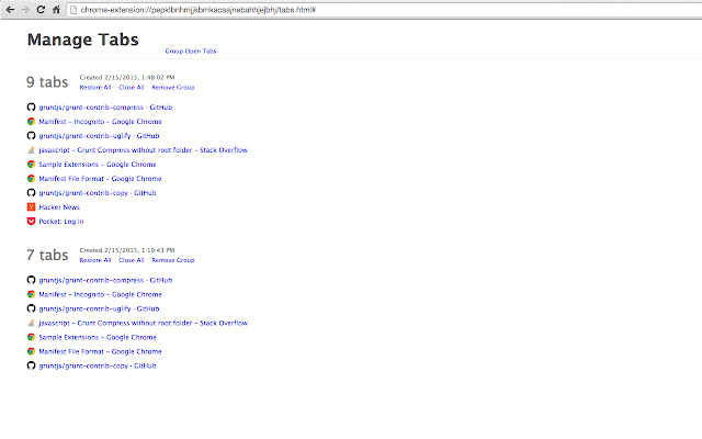 Manage Tabs chrome谷歌浏览器插件_扩展第1张截图