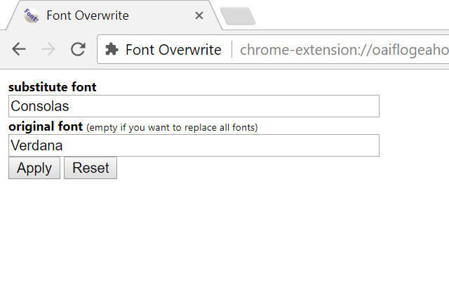 Font Overwrite chrome谷歌浏览器插件_扩展第1张截图