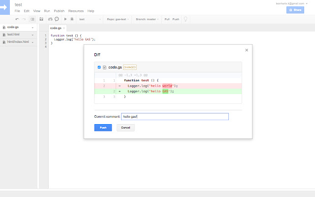 Google Apps Script GitHub 助手 chrome谷歌浏览器插件_扩展第3张截图