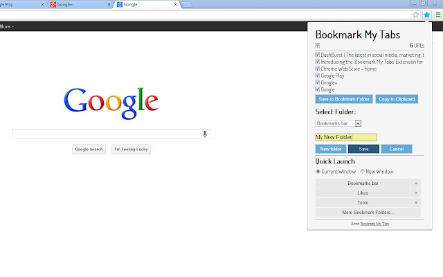 Bookmark My Tabs chrome谷歌浏览器插件_扩展第2张截图