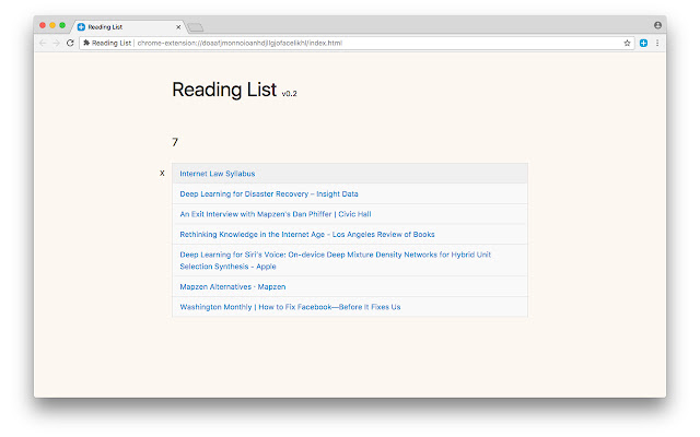 Reading List chrome谷歌浏览器插件_扩展第2张截图