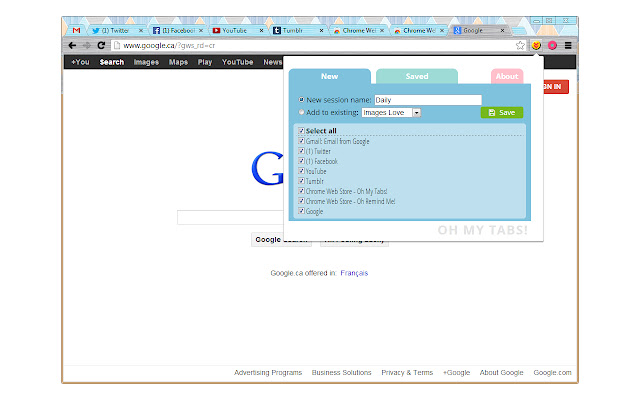 Oh My Tabs! chrome谷歌浏览器插件_扩展第1张截图
