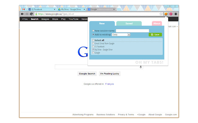 Oh My Tabs! chrome谷歌浏览器插件_扩展第4张截图
