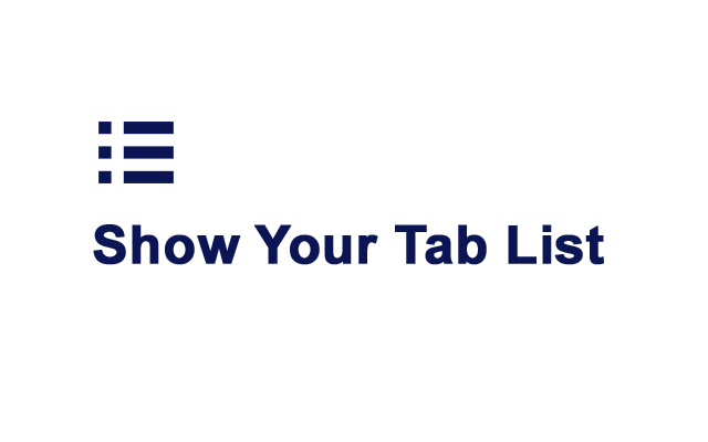 Show Tab List chrome谷歌浏览器插件_扩展第1张截图