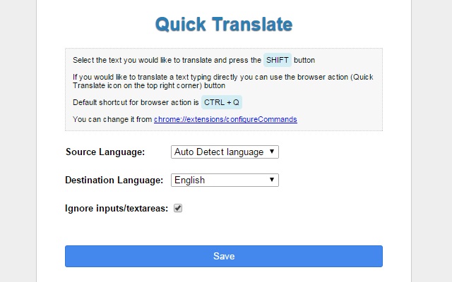 Quick Translate chrome谷歌浏览器插件_扩展第4张截图