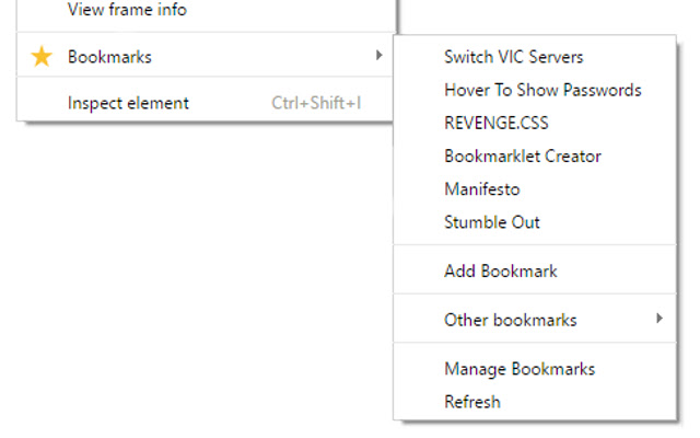 Context Menu Bookmarks chrome谷歌浏览器插件_扩展第2张截图