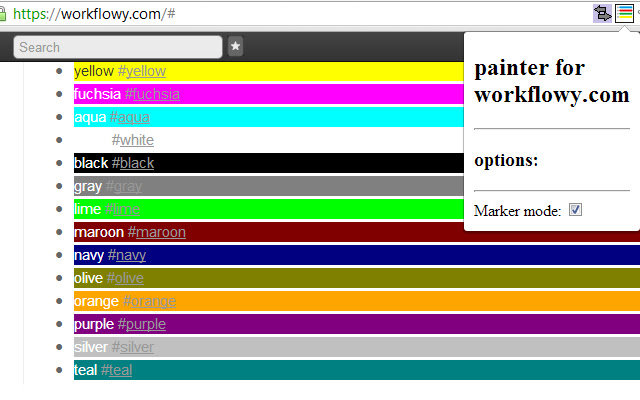 painter for workflowy.com chrome谷歌浏览器插件_扩展第3张截图