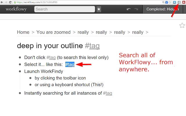 WorkFindy for WorkFlowy chrome谷歌浏览器插件_扩展第1张截图