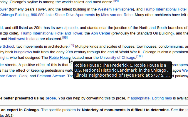 Wikipedia Plus chrome谷歌浏览器插件_扩展第1张截图