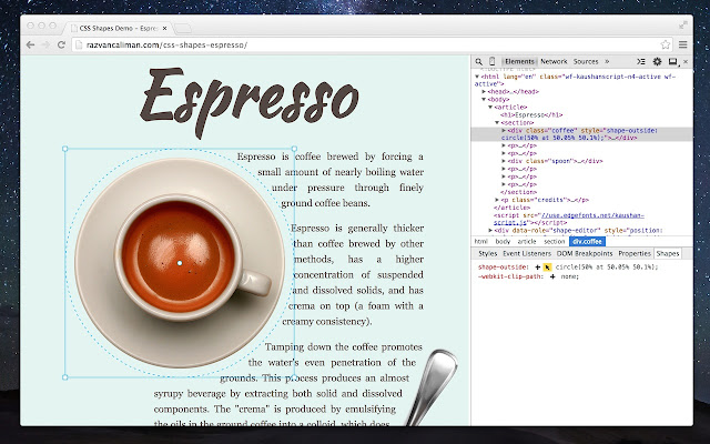 CSS Shapes Editor chrome谷歌浏览器插件_扩展第1张截图