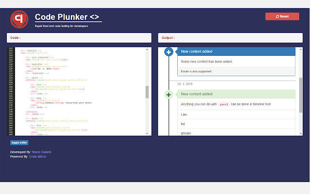 Code Plunker (Live HTML CSS Editor) chrome谷歌浏览器插件_扩展第1张截图