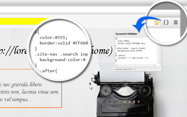 DynamicCSSEditor chrome谷歌浏览器插件_扩展第1张截图