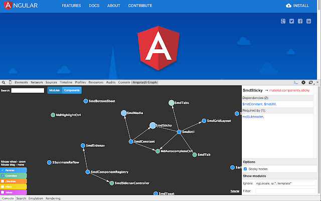 AngularJS Graph chrome谷歌浏览器插件_扩展第1张截图