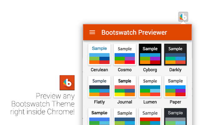 Bootswatch Previewer chrome谷歌浏览器插件_扩展第1张截图