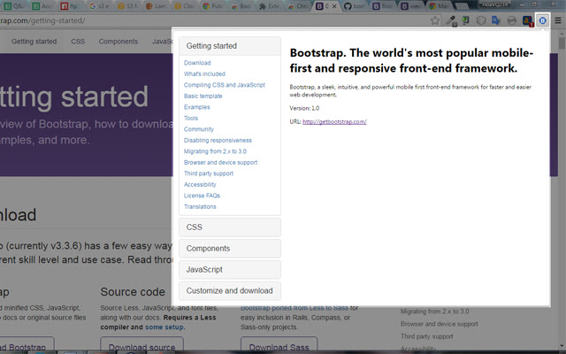 Bootstrap. The responsive front-end framework chrome谷歌浏览器插件_扩展第2张截图
