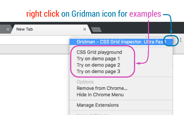 Gridman - CSS Grid inspector. Ultra Fast! chrome谷歌浏览器插件_扩展第3张截图