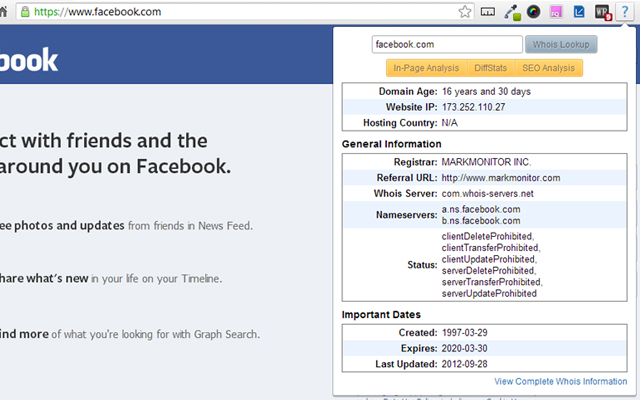 WebRank Whois Lookup chrome谷歌浏览器插件_扩展第2张截图