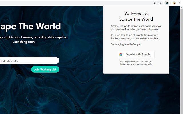 Scrape the World chrome谷歌浏览器插件_扩展第1张截图