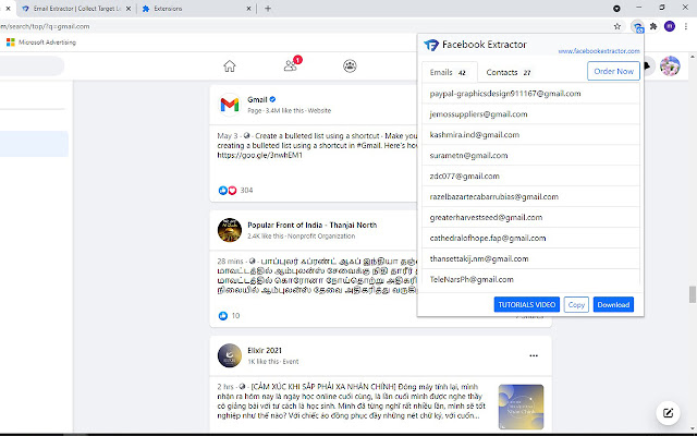 Free Email Extractor Facebook Extractor chrome谷歌浏览器插件_扩展第3张截图