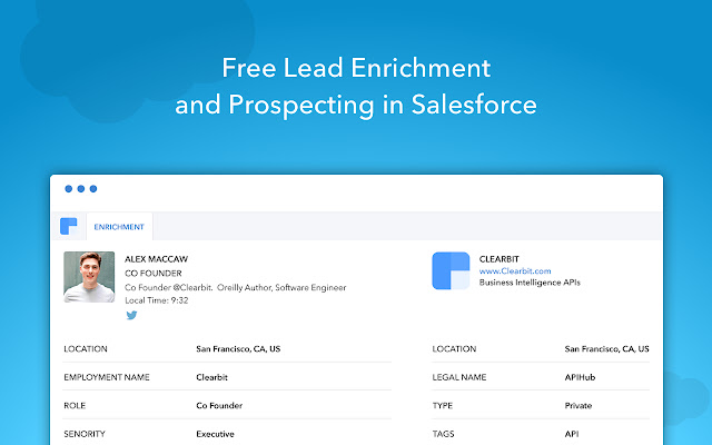 Clearbit for Salesforce – Lite chrome谷歌浏览器插件_扩展第1张截图