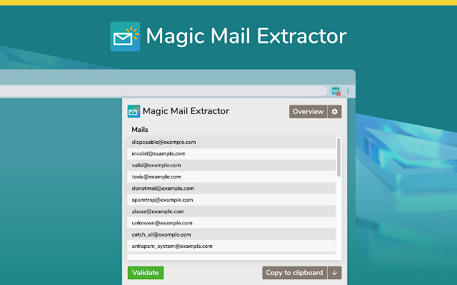 Magic Mail Extractor & Validator chrome谷歌浏览器插件_扩展第1张截图