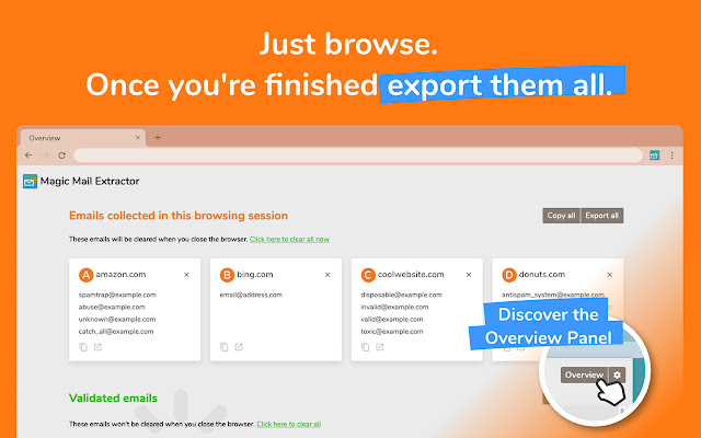 Magic Mail Extractor & Validator chrome谷歌浏览器插件_扩展第2张截图