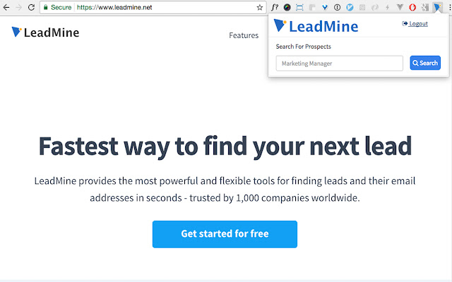 LeadMine Prospector chrome谷歌浏览器插件_扩展第3张截图