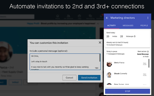 InTouch: LinkedIn auto connections & messages chrome谷歌浏览器插件_扩展第1张截图