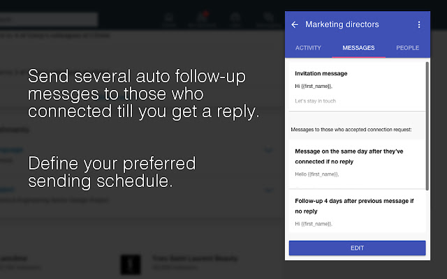 InTouch: LinkedIn auto connections & messages chrome谷歌浏览器插件_扩展第2张截图