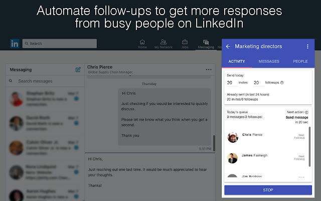 InTouch: LinkedIn auto connections & messages chrome谷歌浏览器插件_扩展第3张截图