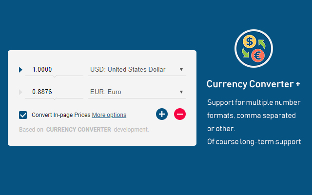货币换算增强版 chrome谷歌浏览器插件_扩展第2张截图