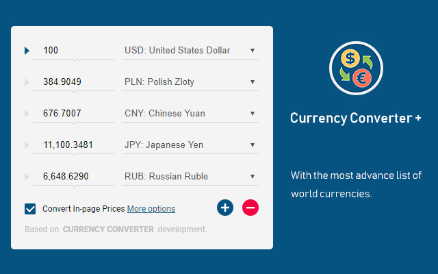 货币换算增强版 chrome谷歌浏览器插件_扩展第4张截图