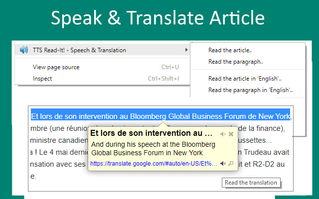 TTS 朗讀，翻譯 & 字典 chrome谷歌浏览器插件_扩展第6张截图