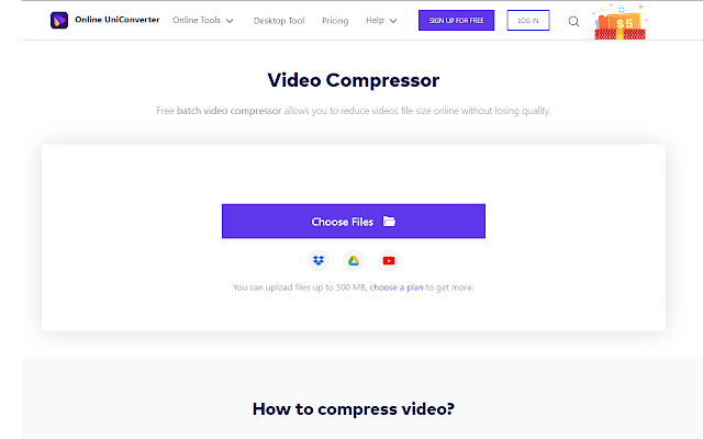 Video Compressor chrome谷歌浏览器插件_扩展第1张截图