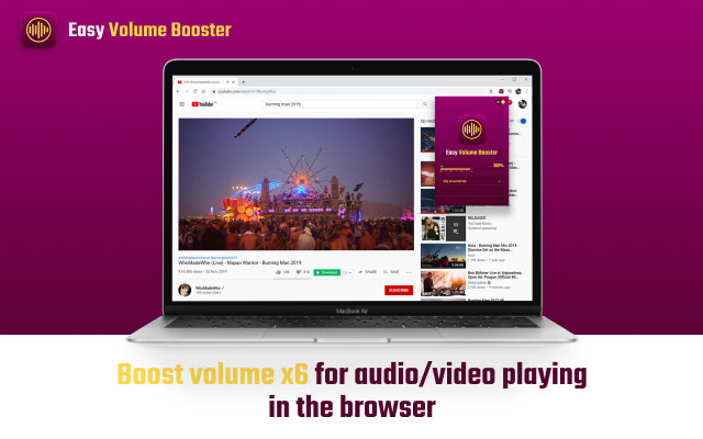 Easy Volume Booster chrome谷歌浏览器插件_扩展第1张截图