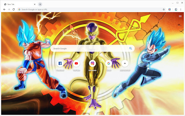 Dragon Ball Z 壁纸新标签页 chrome谷歌浏览器插件_扩展第2张截图