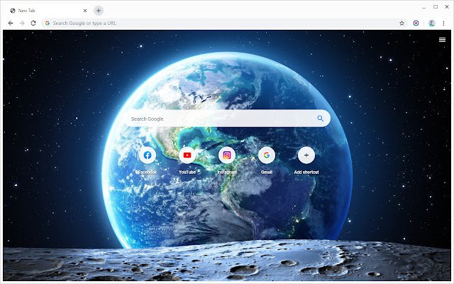 太空中的地球 壁纸新标签页 chrome谷歌浏览器插件_扩展第2张截图