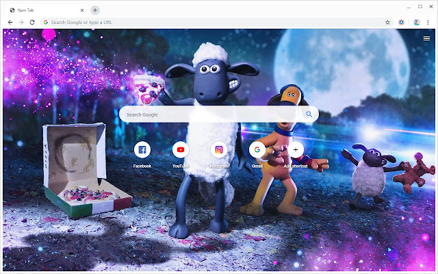 小羊肖恩 壁纸新标签页 chrome谷歌浏览器插件_扩展第1张截图