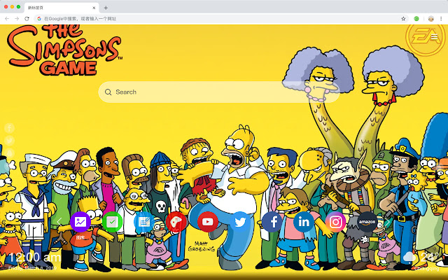 辛普森逃逸2 火爆游戏 新标签页 高清壁纸 主题 chrome谷歌浏览器插件_扩展第4张截图