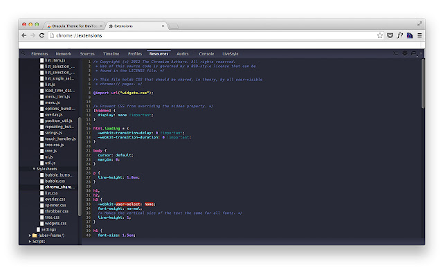 Dracula Theme for DevTools chrome谷歌浏览器插件_扩展第3张截图