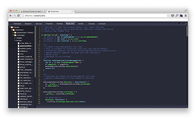 Dracula Theme for DevTools chrome谷歌浏览器插件_扩展第4张截图