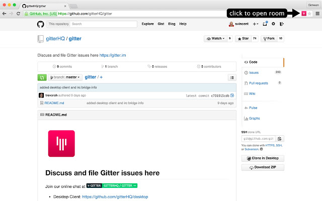 Gitter Helper for GitHub chrome谷歌浏览器插件_扩展第1张截图